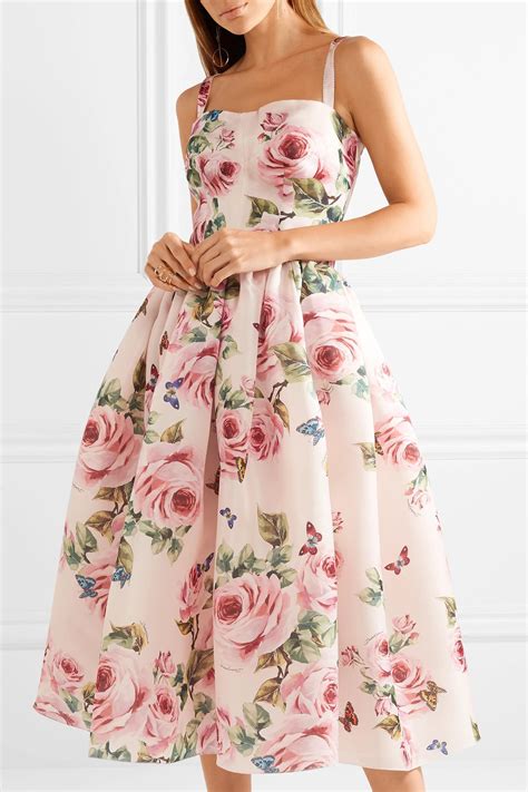 dolce and gabbana floral midi dress